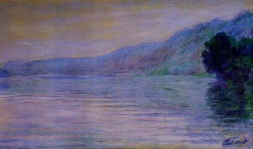 La Seine à PortVillez Harmony en Bleu Claude Monet Peinture à l'huile